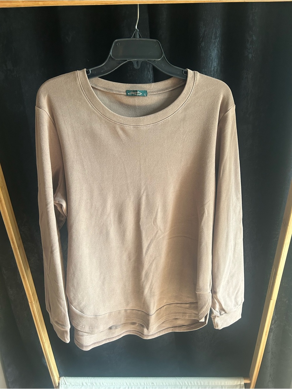 Everyday Long Sleeve Crewneck Pullover - Taupe